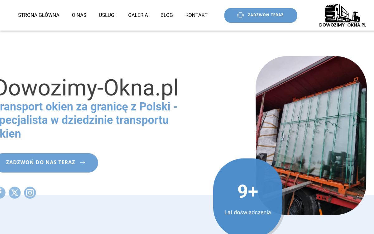 Strona internetowa Dowozimy-Okna.pl - widok na monitorze i telefonie