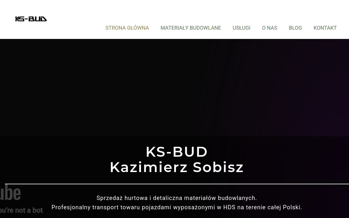 Strona internetowa KS-BUD - widok na monitorze i telefonie
