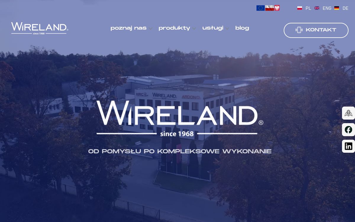 Strona internetowa Wireland - widok na monitorze i telefonie